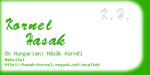 kornel hasak business card